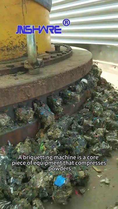 Briquetting machine working video