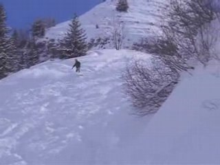 grand bornand surf avec de la poudreuse