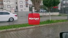 Osmaniye'de sağanak ve dolu yağışı; cadde ve sokaklar beyaza büründü