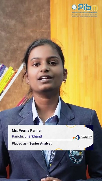 PIBM to Acuity Knowledge Partners | Senior Analyst | MBA Placements | Prerna Parihar: Batch 2024-26