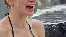 Real Girl Reaction to Ice Water