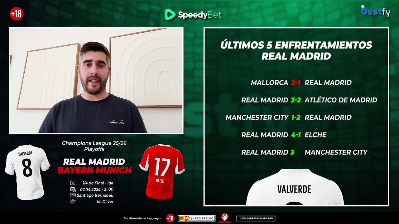 Las mejores cuotas del Real Madrid vs Bayern