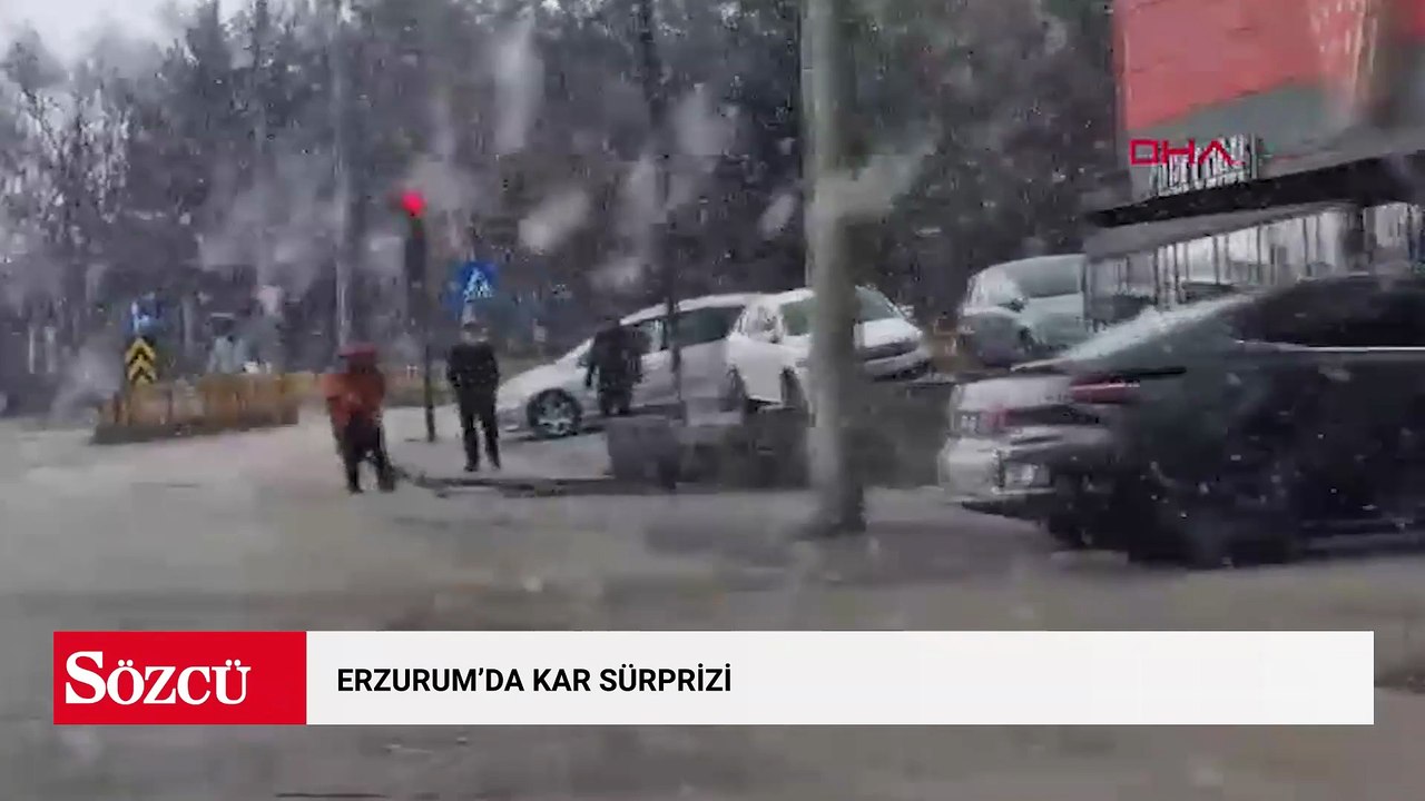 Erzurum'da kar sürprizi