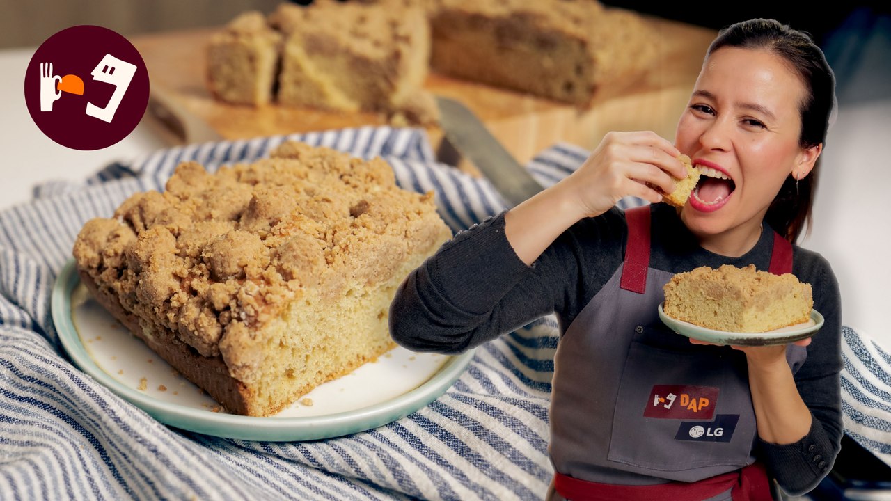 Cómo hacer Bizcocho Crumble (Súper esponjoso por dentro y crujiente por fuera)