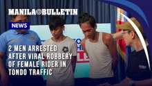 2 men arrested after viral robbery of female rider in Tondo traffic