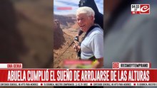 Abuela cumplió el sueño de arrojarse desde las alturas y el video se hizo viral