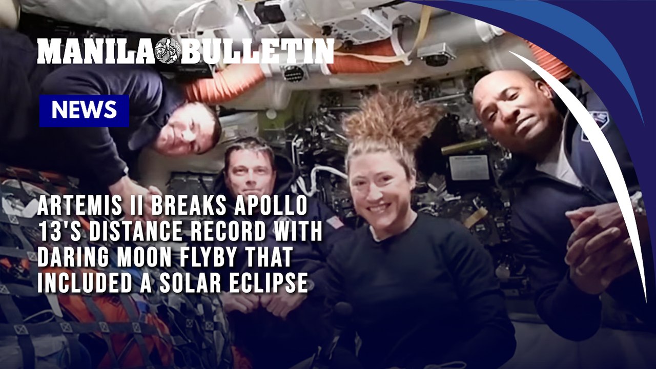 Artemis II breaks Apollo 13's distance record with daring moon flyby that included a solar eclipse