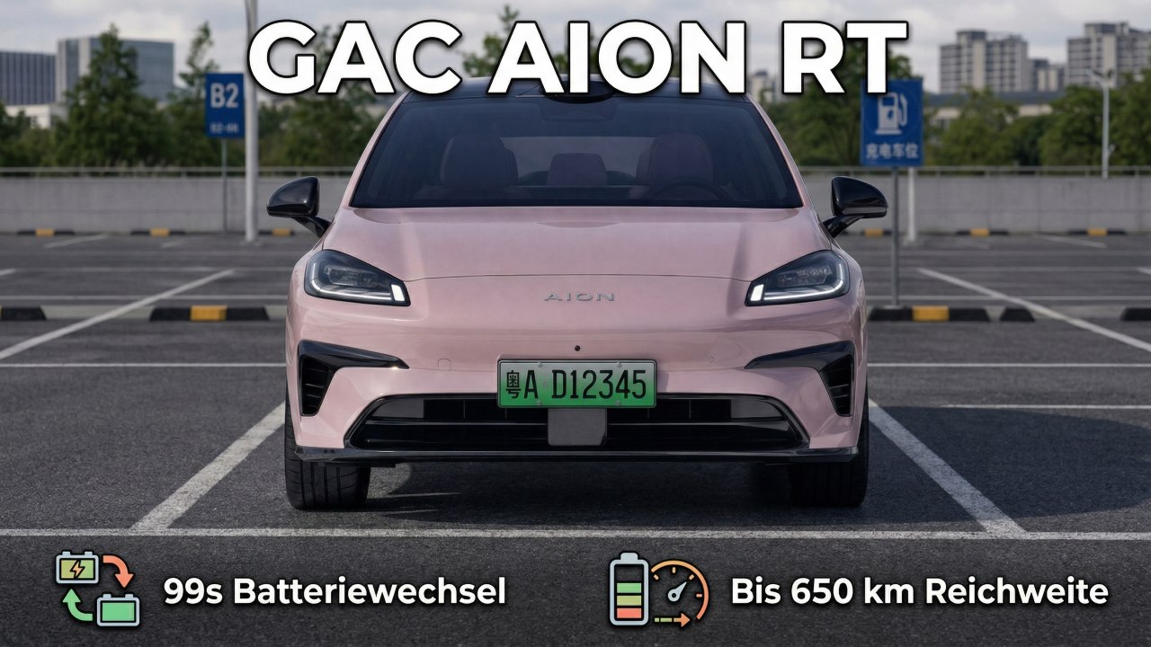 GAC Aion RT zeigt revolutionären Akkuwechsel in unter 2 Minuten