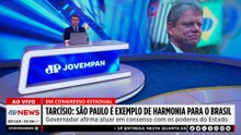 Tarcísio diz que SP é exemplo de harmonia entre poderes