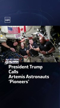 President Trump Calls Artemis Astronauts ‘Pioneers’