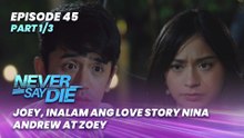 Never Say Die: Joey, inalam ang love story nina Andrew at Zoey (Episode 45 - Part 1/3)
