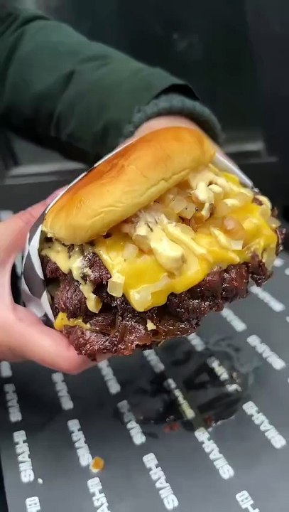 FIVE STACK SMASH BURGER from SMASHED NYC!!! #DEVOURPOWER