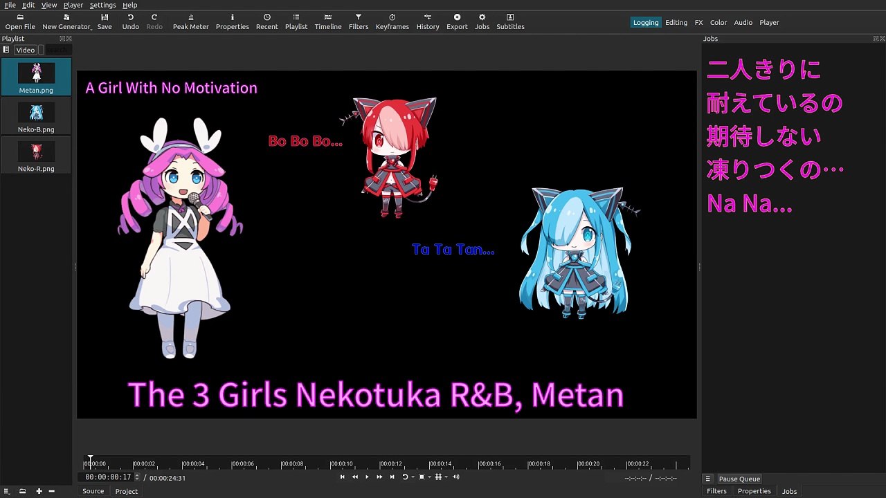 めたん、低出力女子。 ”A Girl With No Motivation" / THE 3 GIRLS NEKOTUKA R&B, METAN