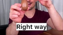 What is the BEST way to eat CHOCOLATE EGG😁❤️🥚 CHEFKOUDY