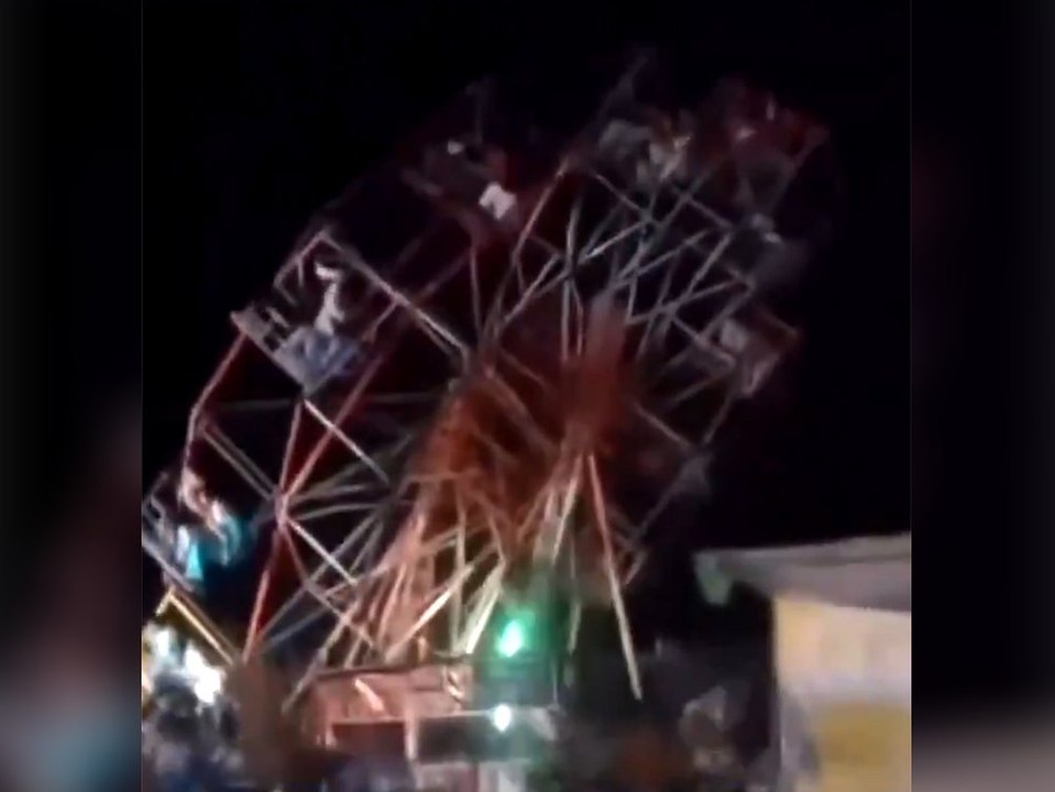 Riesenrad kippt um: 40 Menschen verletzt