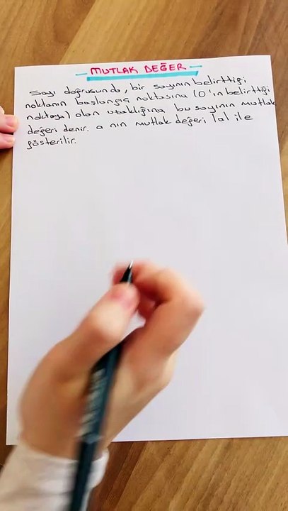 Matematik Mutlak Değer