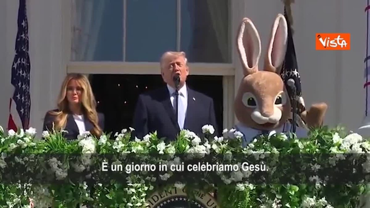 Trump con Melania all'Easter Egg Roll alla Casa Bianca: «Gli Usa non sono mai andati meglio»