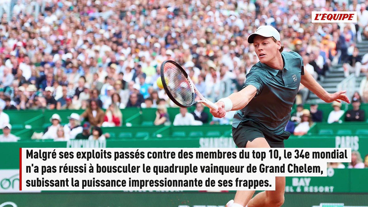 Ugo Humbert impuissant face à Jannik Sinner - Tennis - Monte-Carlo