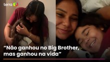 Ex-BBB Chaiany se emociona ao reencontrar a filha após reality: ‘Você cresceu’