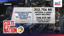 Pinakamalayong naabot ng tao sa kalawakan, nabasag ng Artemis II | SONA