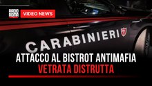 Attacco al bistrot antimafia, vetrata distrutta