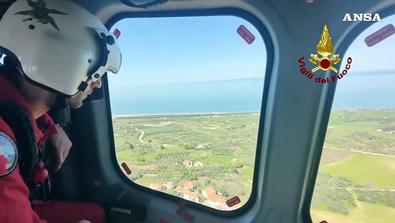 Frana in Molise, le immagini aeree del fronte lungo 4 chilometri