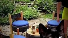 Rusty Wheel to Stunning Garden Table | Outdoor Furniture DIY Makeover #DIYGarden #Upcycling #OutdoorDecor #GardenFurniture #DIYProjects #HomeDecorIdeas #RecycledFurniture #RusticDecor #GardenMakeover #CraftlyDIY #UpcycleIdeas #DIYInspiration #OutdoorLivin