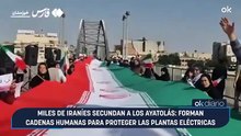 Miles de iraníes secundan a los ayatolás: forman cadenas humanas para proteger las plantas eléctricas