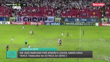 Em jogo marcado por apagão e chuva, Santa Cruz vence Itabaiana na estreia da Série C