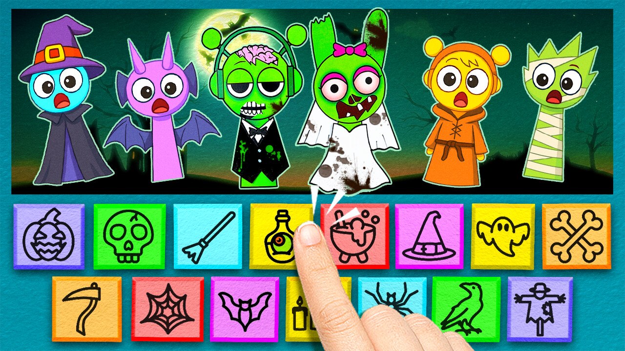 HELP Wizard Sprunki in Magic Incredibox Game of Clue! *Halloween Gamebook & Fun DIY Paper Crafts*