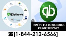 How To Fix QuickBooks Error Support
