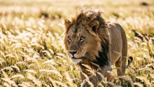 Lion Ambush in Tall Grass