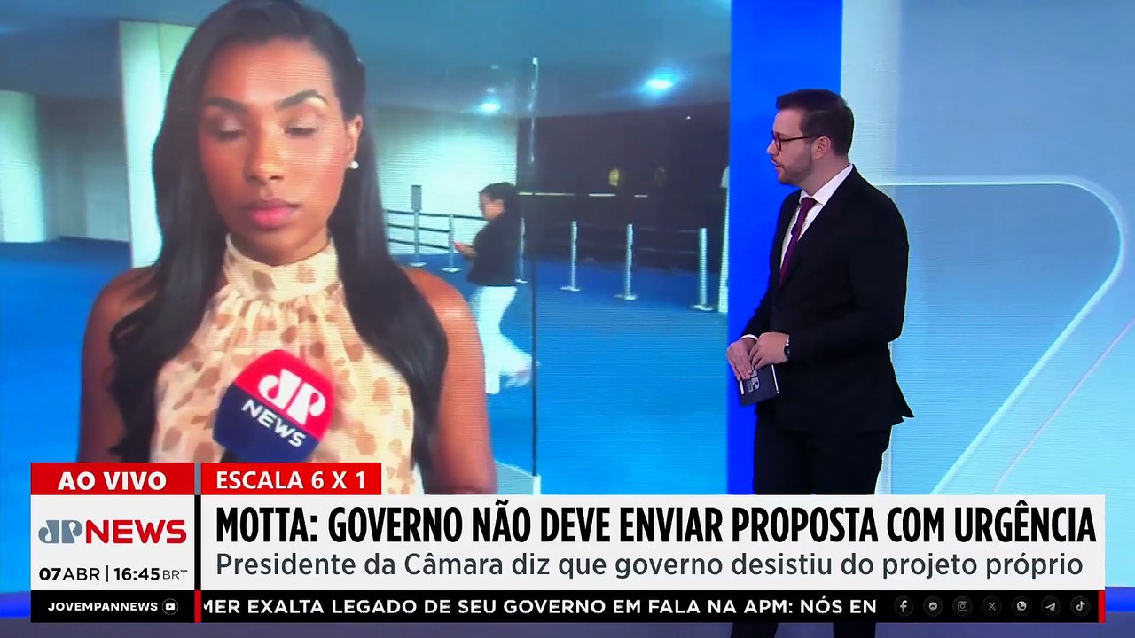 Escala 6x1: governo não deve enviar proposta em regime de urgência, diz Hugo Motta