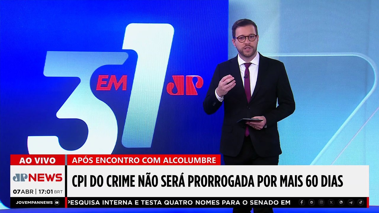AGORA: CPI do Crime Organizado não será prorrogada por mais 60 dias após reunião com Alcolumbre