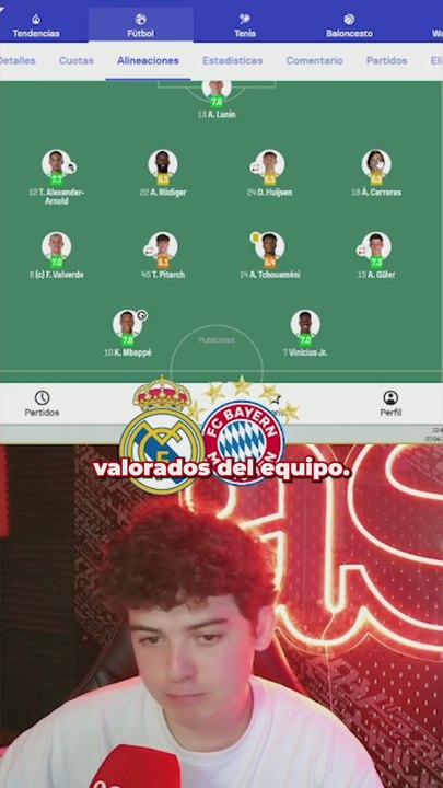 Los datos del mal partido de Carreras vs Bayern