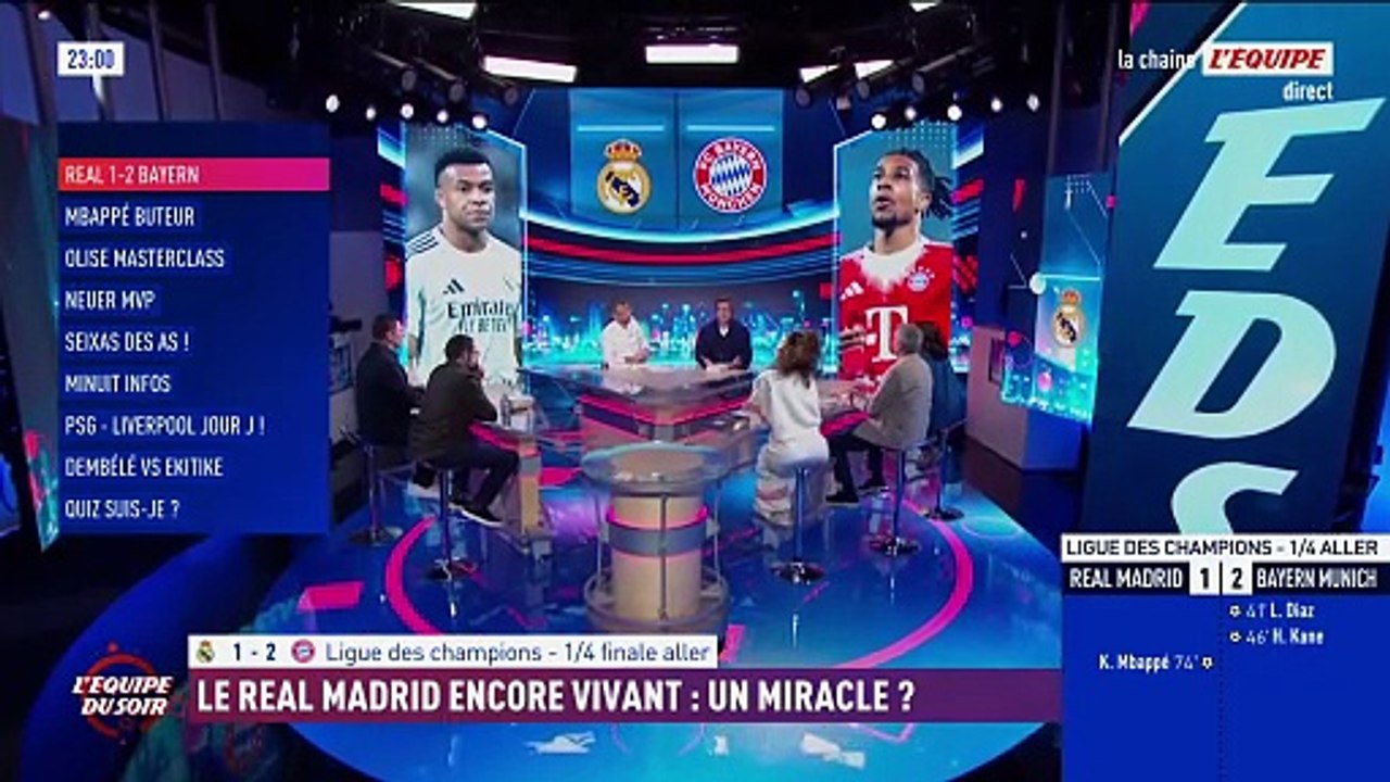 Vainqueur sur la pelouse du Real malgré un but de Kylian Mbappé, le Bayern Munich fait un pas vers les demi-finales - Foot - Ligue des champions