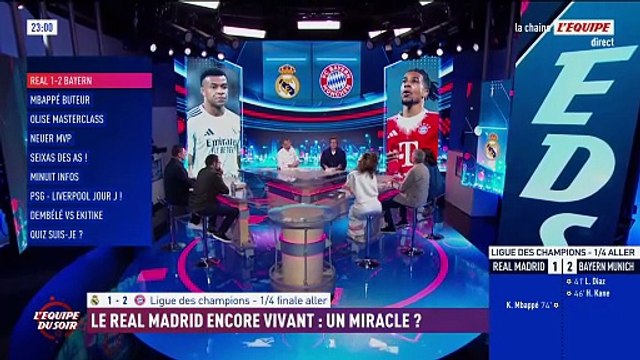 Vainqueur sur la pelouse du Real malgré un but de Kylian Mbappé, le Bayern Munich fait un pas vers les demi-finales - Foot - Ligue des champions