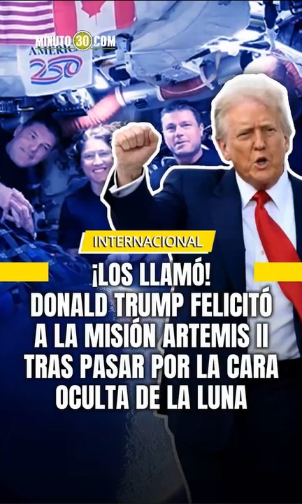 El presidente Donald Trump llamó a los astronautas de la misión Artemis II para felicitarlos por su histórico sobrevuelo a la Luna.