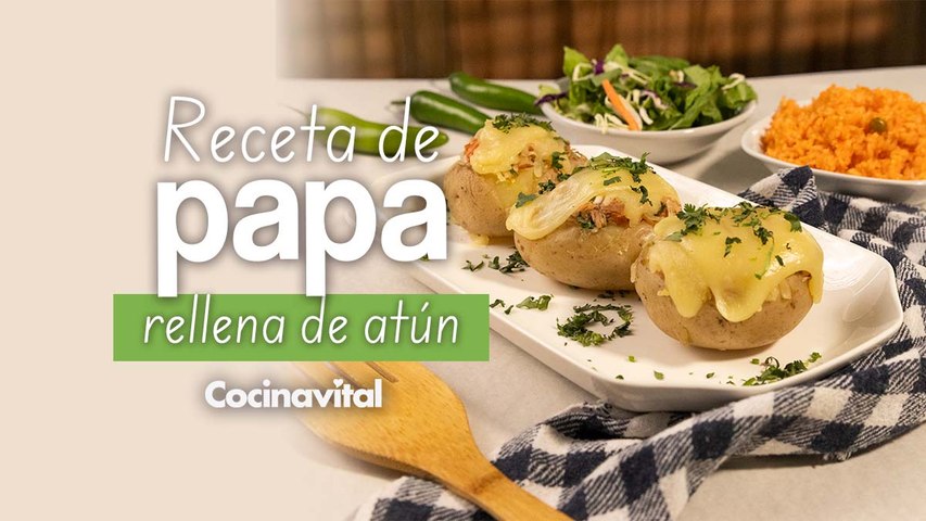 Receta de papas rellenas de atún ¡con 100 pesos!