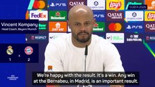 Kompany 'happy' with Bayern win at Real Madrid in Champions League
