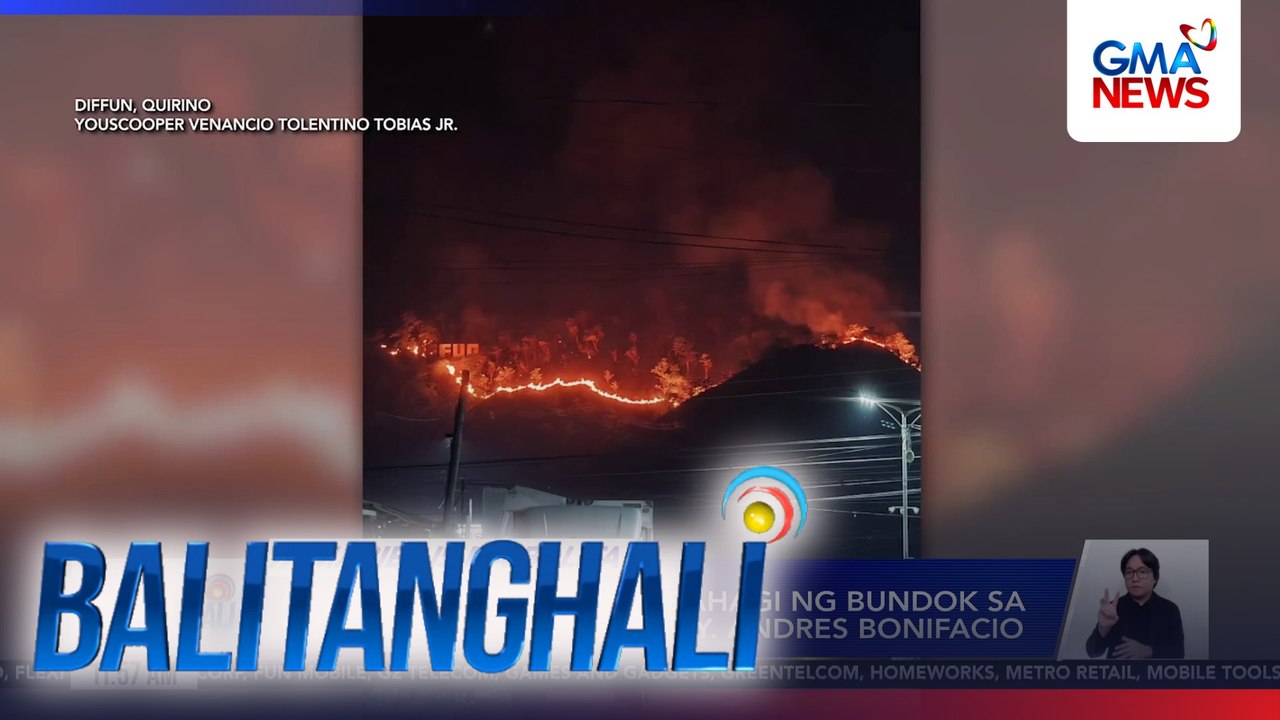 Grassfire, sumiklab sa bahagi ng bundok sa Brgy. Maria Clara at Brgy. Andres Bonifacio | Balitanghali
