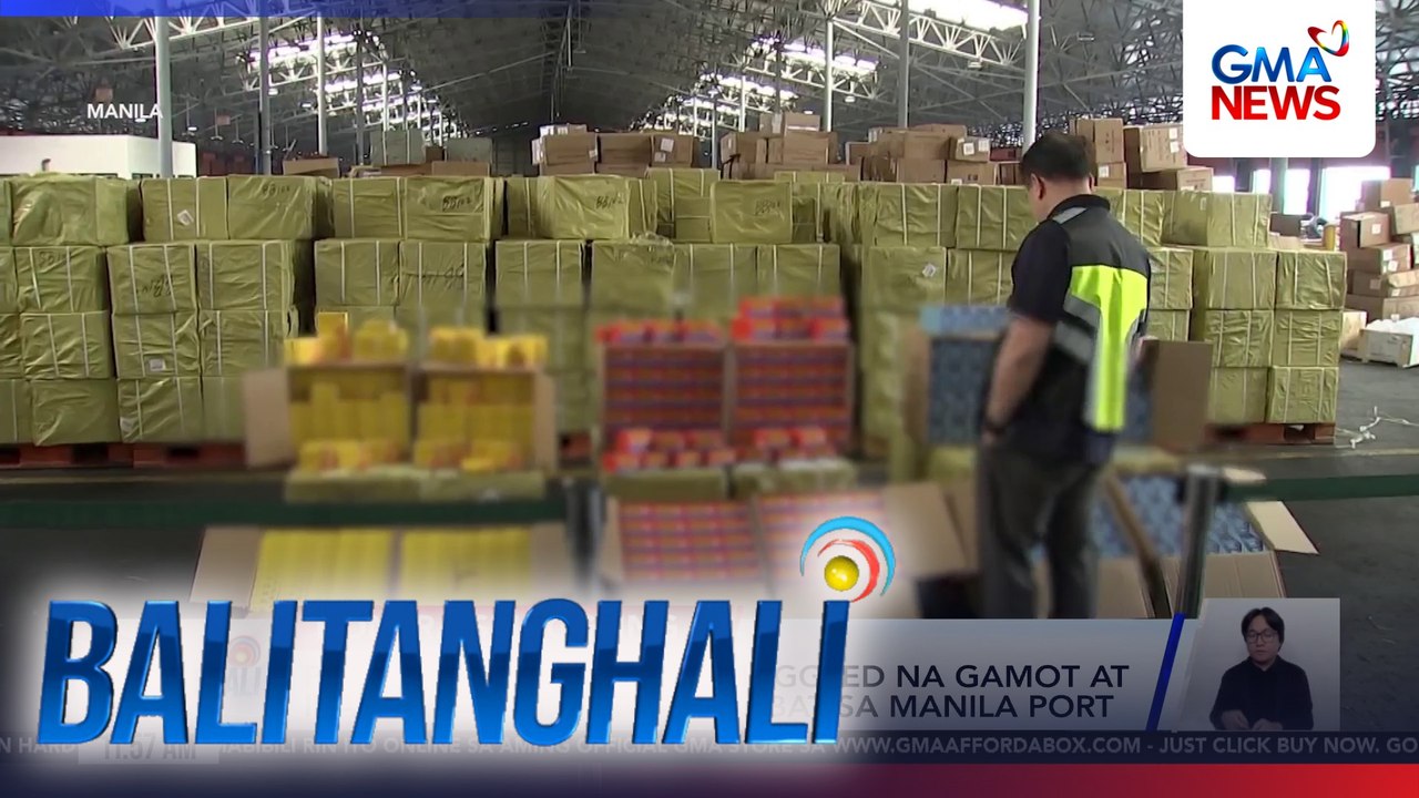 P53-M halaga ng mga smuggled na gamot at iba pang produkto, nasabat sa Manila Port | Balitanghali