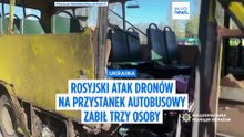 Wojna w Ukrainie. Rosyjski dron uderzył w przystanek autobusowy, zabijając trzy osoby