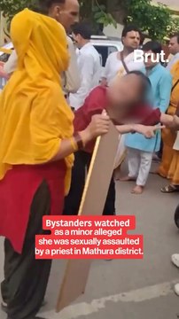 Bystanders watched as a minor alleged she was sexually assaulted by a priest in Mathura