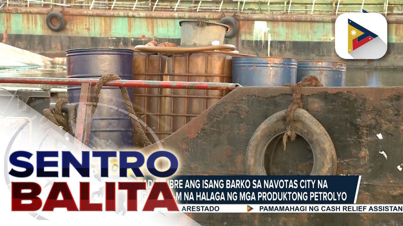 Higit 9M halaga ng mga produktong petrolyo na illegal na itinatago at ibinebenta, nadiskubre sa Navotas City; 9 na indibidwal, arestado  | ulat ni Ryan Lesigues
