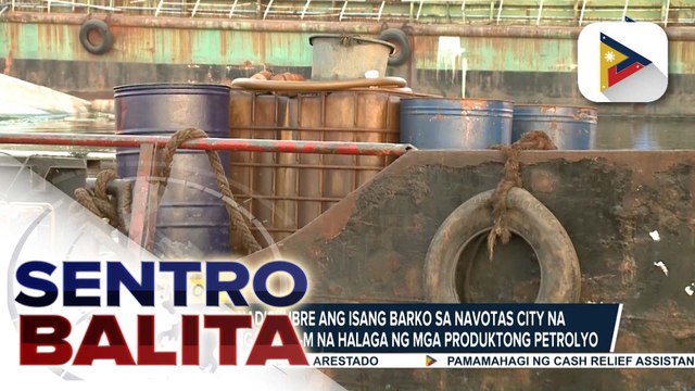 Higit 9M halaga ng mga produktong petrolyo na illegal na itinatago at ibinebenta, nadiskubre sa Navotas City; 9 na indibidwal, arestado | ulat ni Ryan Lesigues