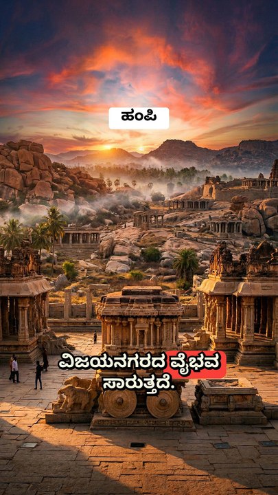 Create a videon in Kannada on 7 wonders of Karnataka. give quick introduction and details about them and their district and place. also mention how these wonders of Karnataka decided.