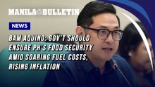 Bam Aquino: Gov't should ensure PH's food security amid soaring fuel costs, rising inflation