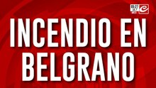 Impresionante incendio en Belgrano: evacuaron un edificio de tres pisos