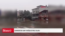 Gerede'de kar yağışı etkili oldu